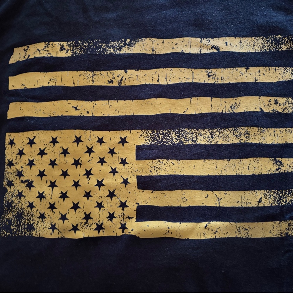 Black and Gold American Flag T-Shirt